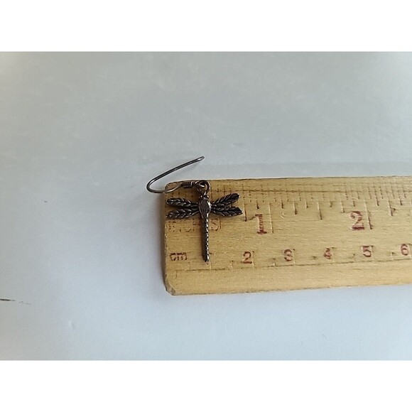 925 Dragonfly Dangling Pierced Earrings Vintage - Picture 7 of 10